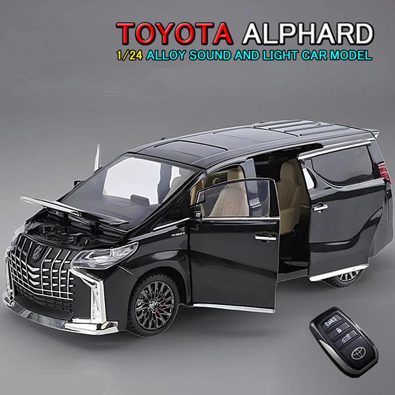 トヨタ（TOYOTA） アルファード 1/24 ミニカー 全2色 ライト点灯