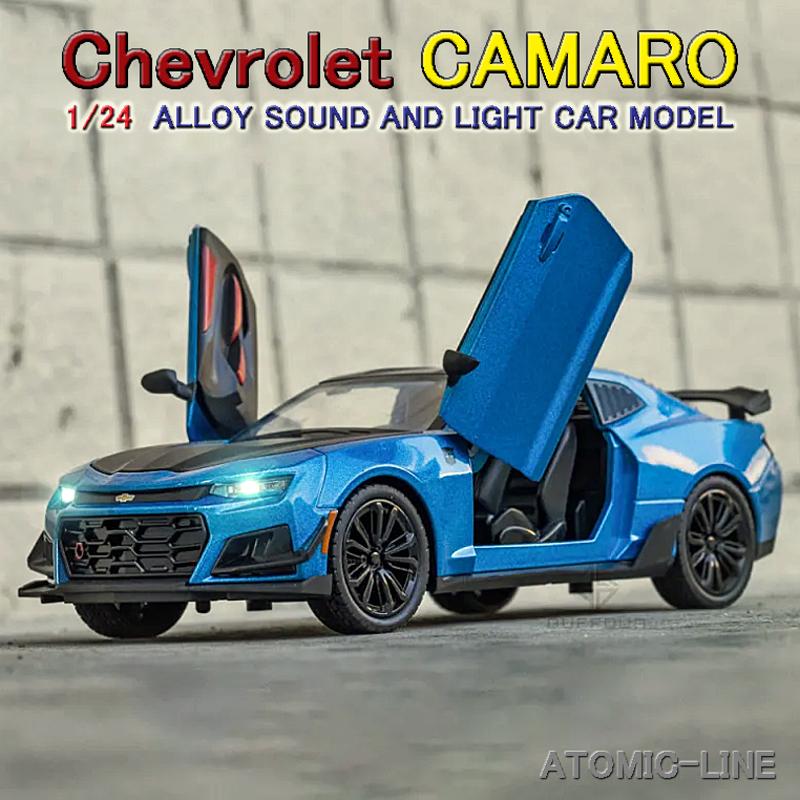 シボレー カマロ 1/24 ミニカー 全3色 ライト点灯 エンジンサウンド