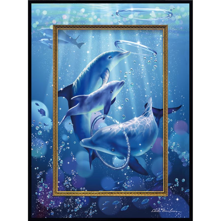 絵画 クリスチャン・リース・ラッセン ビッグアート「ドルフィン