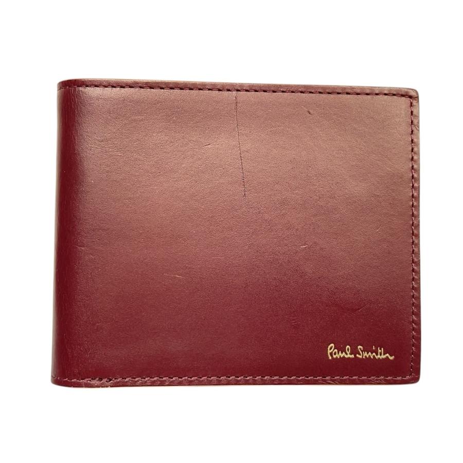 Paul Smith（ポール・スミス） 未使用 財布 二つ折り レッド レザー