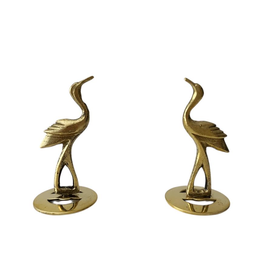 真宗大谷派 東 仏具 トウミョウ 押え 鶴 (ツル) 大 1対 : 仏壇職人 関