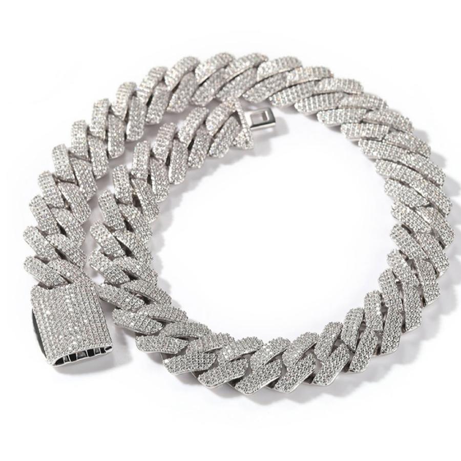 ole only ソールオンリー CZ キューバンチェーンネックレス 20mm 50cm