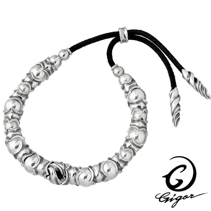 GIGOR（ジゴロウ） シルバーレザー ブレスレット ダイラシス : Baby