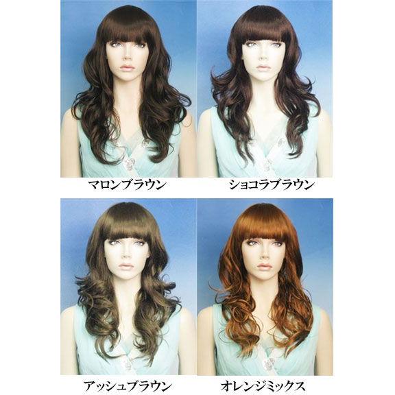 ウィッグ ミディアムウィッグ ぱっつん前髪 パーマ ゆるふわパーマ