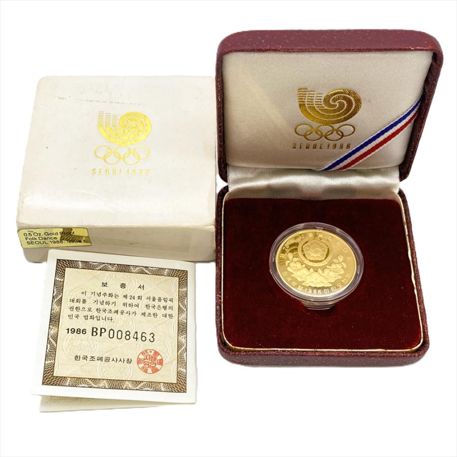 韓国 1988年 ソウルオリンピック記念 25,000ウォン プルーフ金貨幣