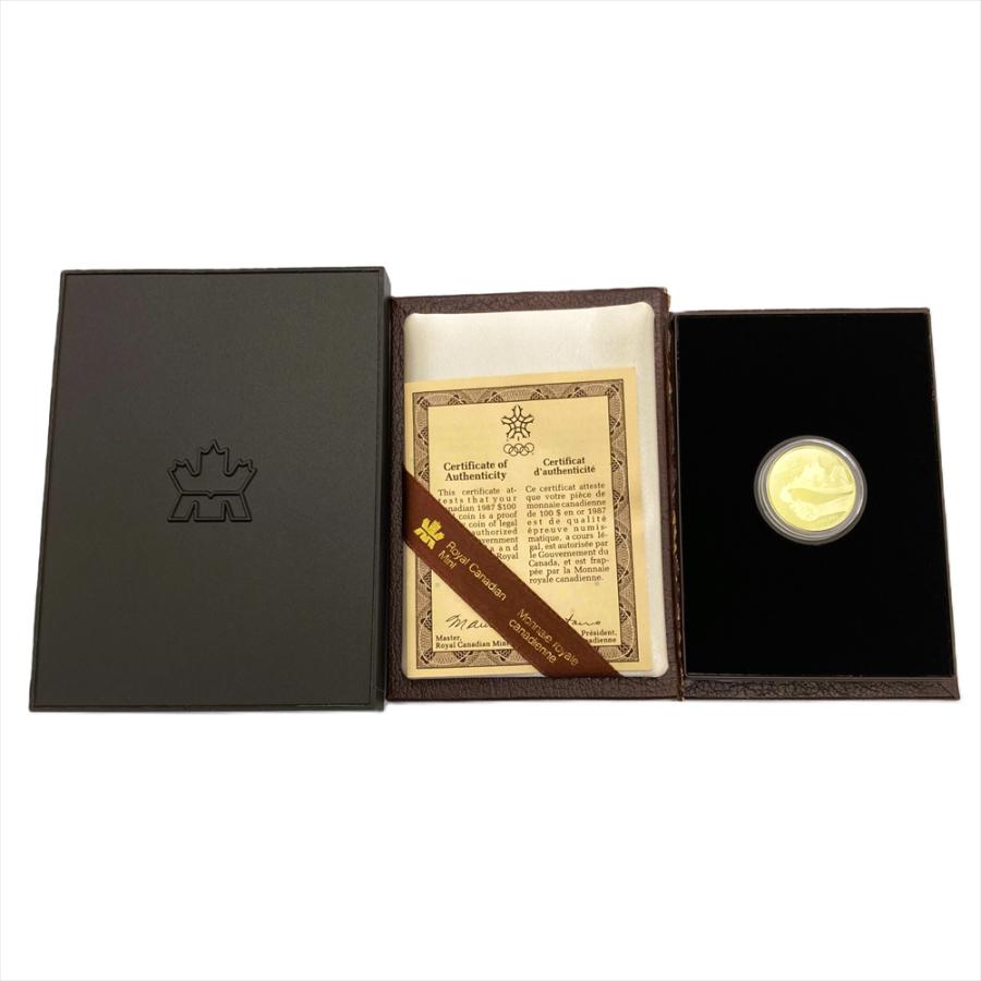 カナダ カルガリーオリンピック記念 100ドル プルーフ金貨幣 1987年