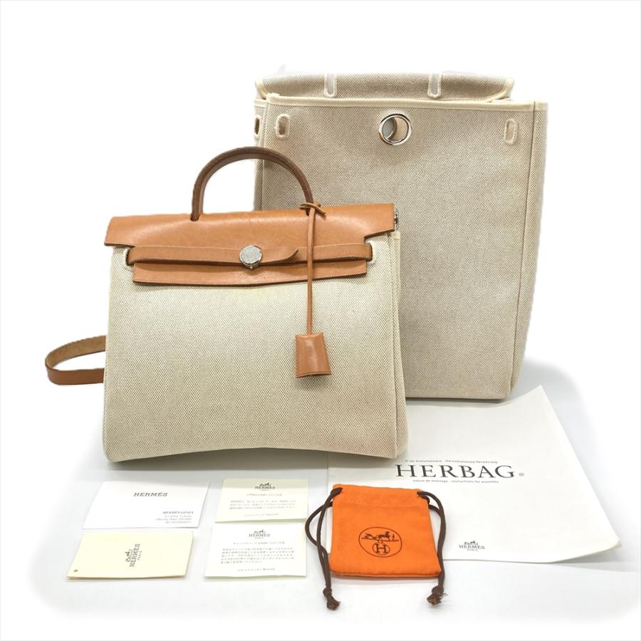 エールバッグ エルメス HERMES アド PM リュック キャンバス レザー