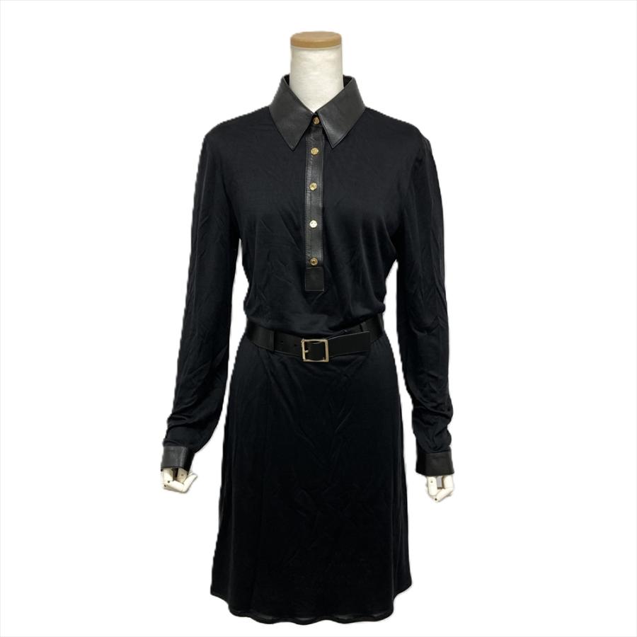 GUCCI（グッチ） ワンピース シルク シープスキン ブラック L 44