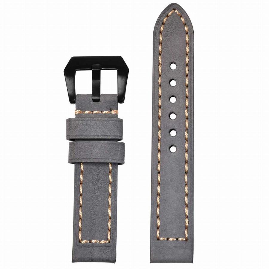 For PANERAI パネライ向け 社外品 交換用 腕時計ベルト レザーベルト