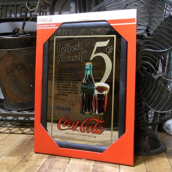 Coca Cola（コカコーラ） パブミラー インテリア ウォールミラー 鏡
