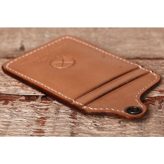 IDカードホルダー ヌメ革 サドルレザー 革ケース 栃木レザー 手縫い