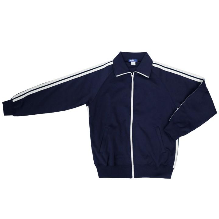 ジャージ 体操服 上着 日本製 学販品 2本ライン 160 165 170 175 濃紺