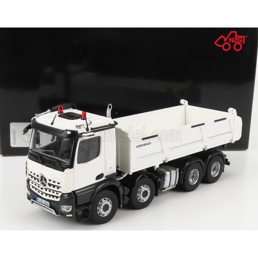 NZG 1/50 Mercedes Benz Actros 4151 8x4 MEILLER KIPPER ホワイト