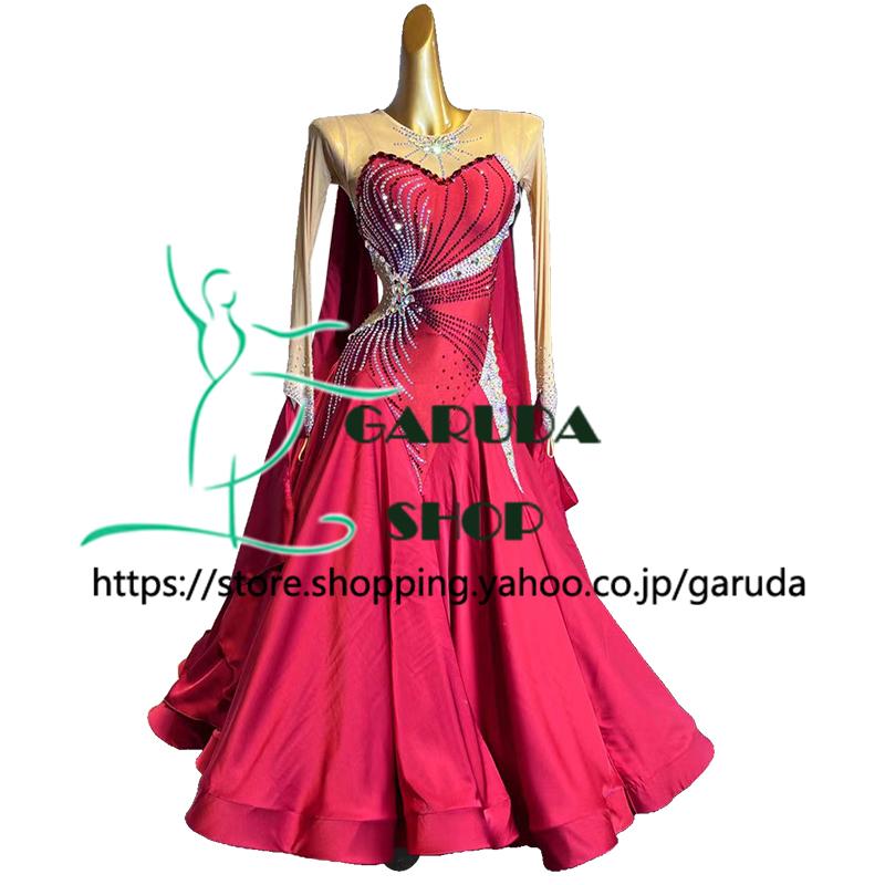 Garuda SHOP レディース社交ダンス衣装 競技ドレス ワルツドレス高級品