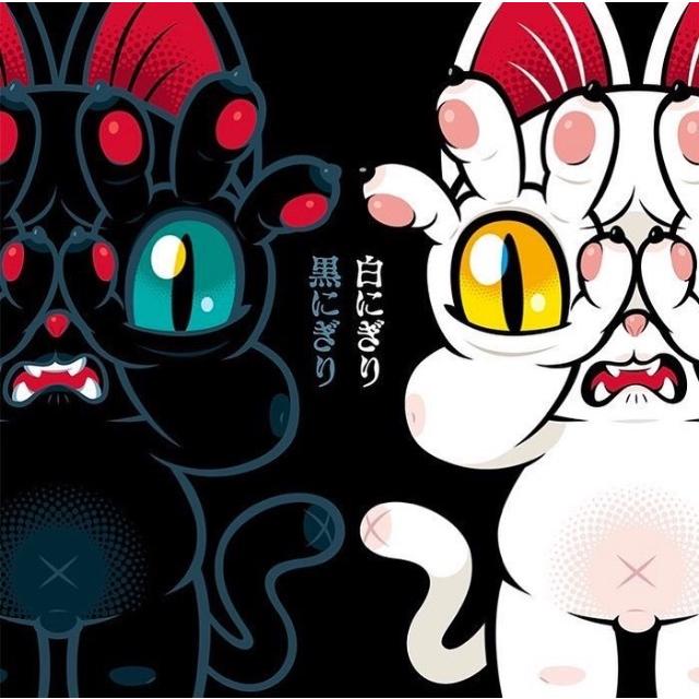 GRAPE BRAIN グレイプ ブレイン ジゴクネコ おにぎり クリア ソフビ