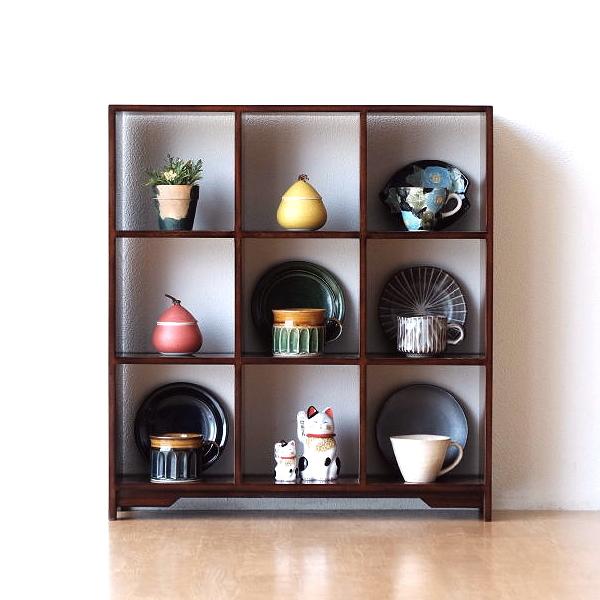 シェルフ 飾り棚 木製 おしゃれ マホガニー アンティーク調