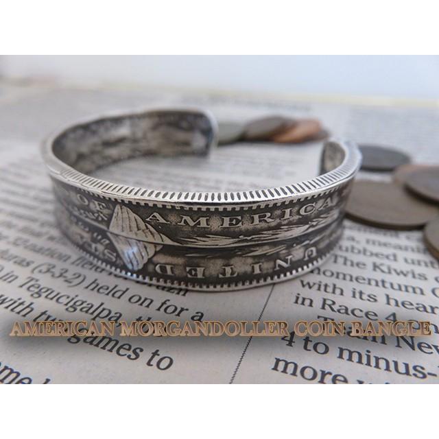 モルガン銀貨 コイン バングル ワイド ブレスレット シルバー
