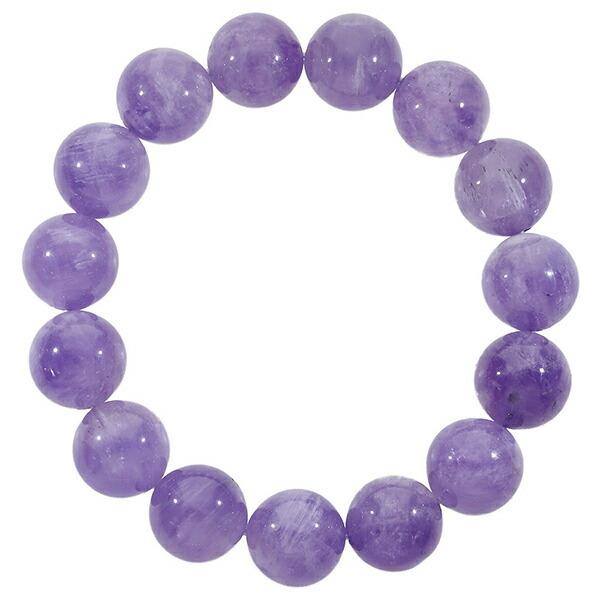 ラベンダーアメジスト ブレスレット 14mm 17〜19.5cm M〜LL サイズ