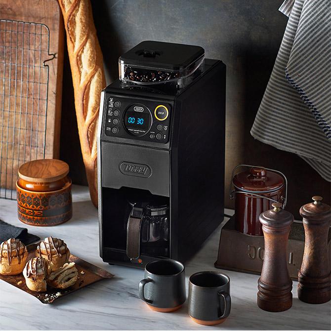 全自動 コーヒーメーカー ミル付き おしゃれ レトロ Toffy トフィー 全