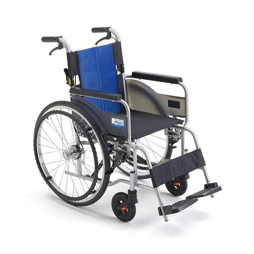 自走用車椅子 アルミ製 黒赤ストライプ, アルミ合金製のミキ標準車椅子