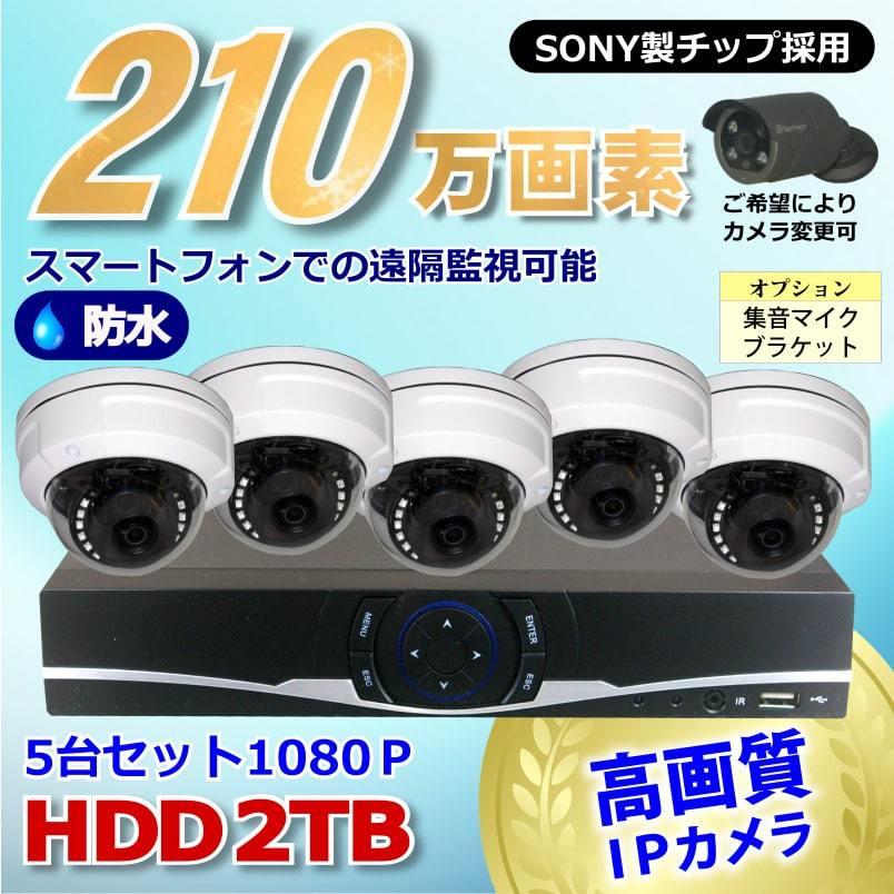 GSA防犯 /防犯カメラ 210万画素 8CH NVR レコーダー SONY製 防水