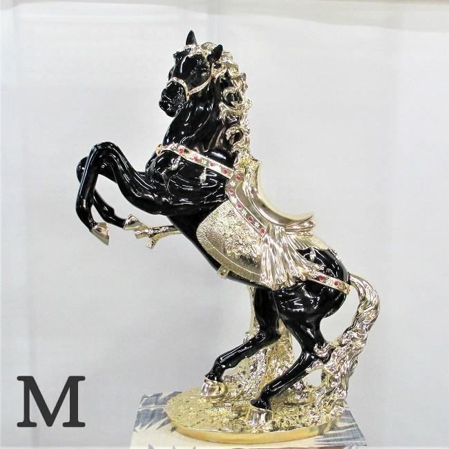 送料無料 跳ね馬 オブジェ ゴールド×ブラック Mサイズ : 群商 - 通販