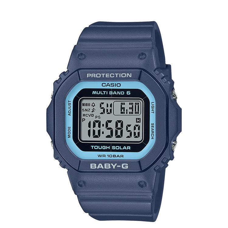 BABY-G ベビーG 電波ソーラー スクエア 黒 水色 BGD-5650-2JF CASIO