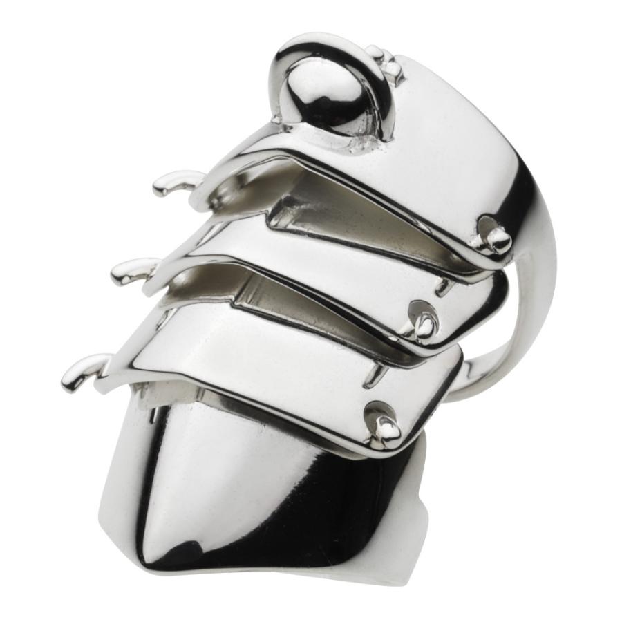 シルバーリング 指輪 メンズ アーマーリング シンプル 太め 大ぶり