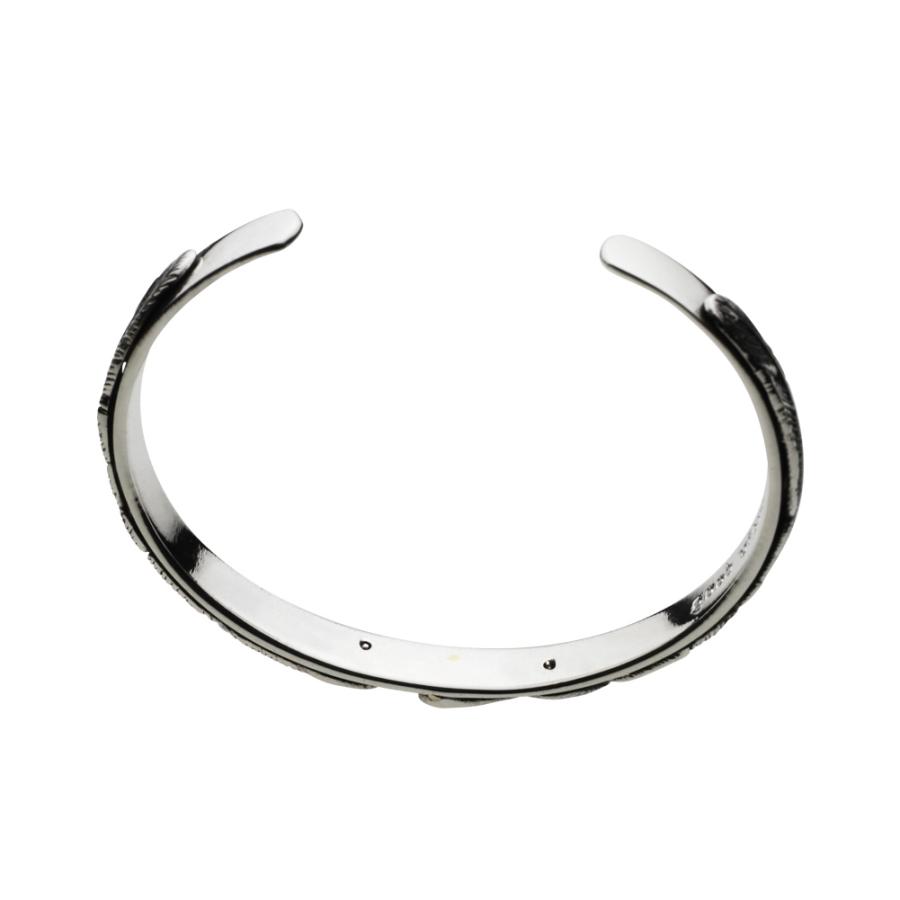 シルバーブレスレット メンズ バングル フェザー ココペリ ネイティブ