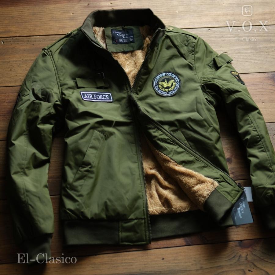 新品*米国□V.O.X□USエアフォース*ボア付き フライトジャケット MA-1