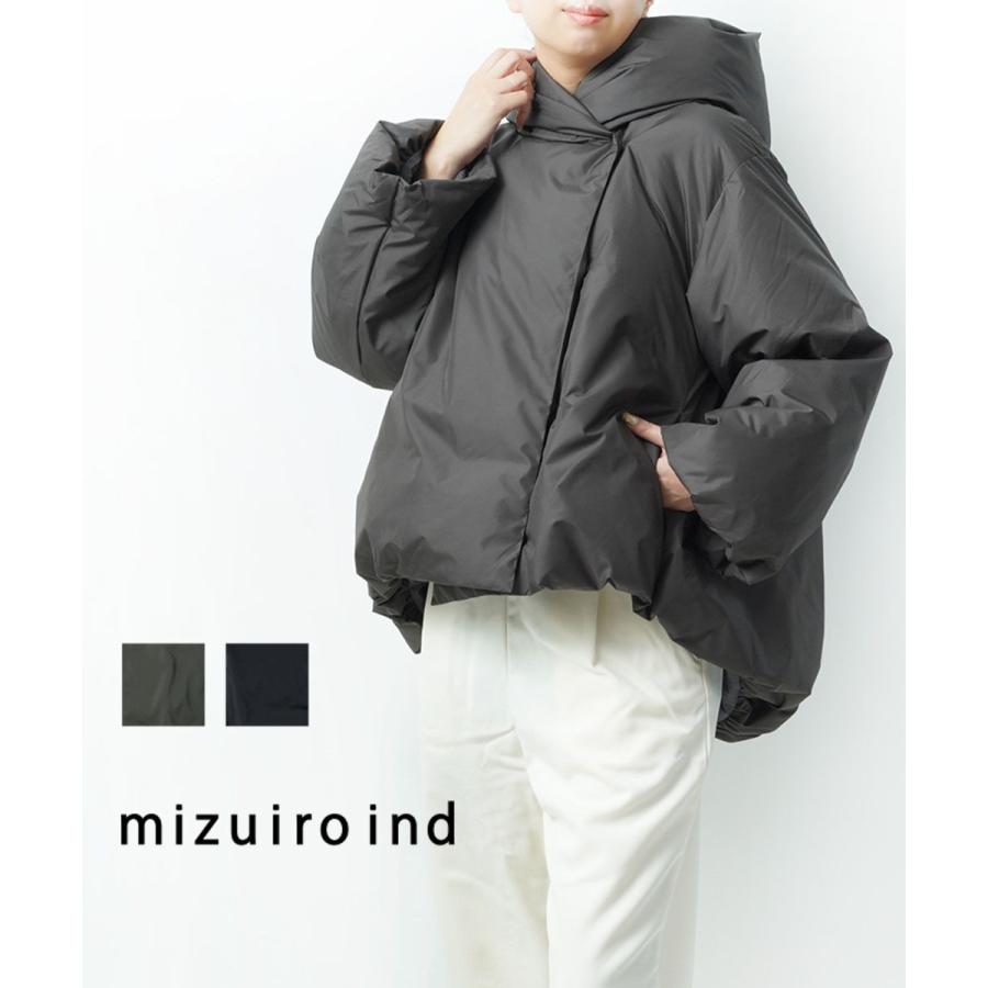 mizuiroind（ミズイロインド） フーデッド ショートダウン レディース