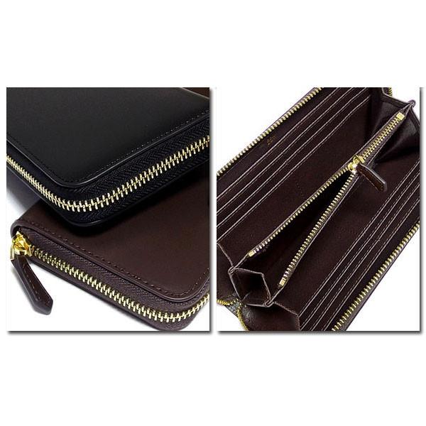 財布 長財布 メンズ 本革 レザー スムースレザー ブラック 黒 ブラウン