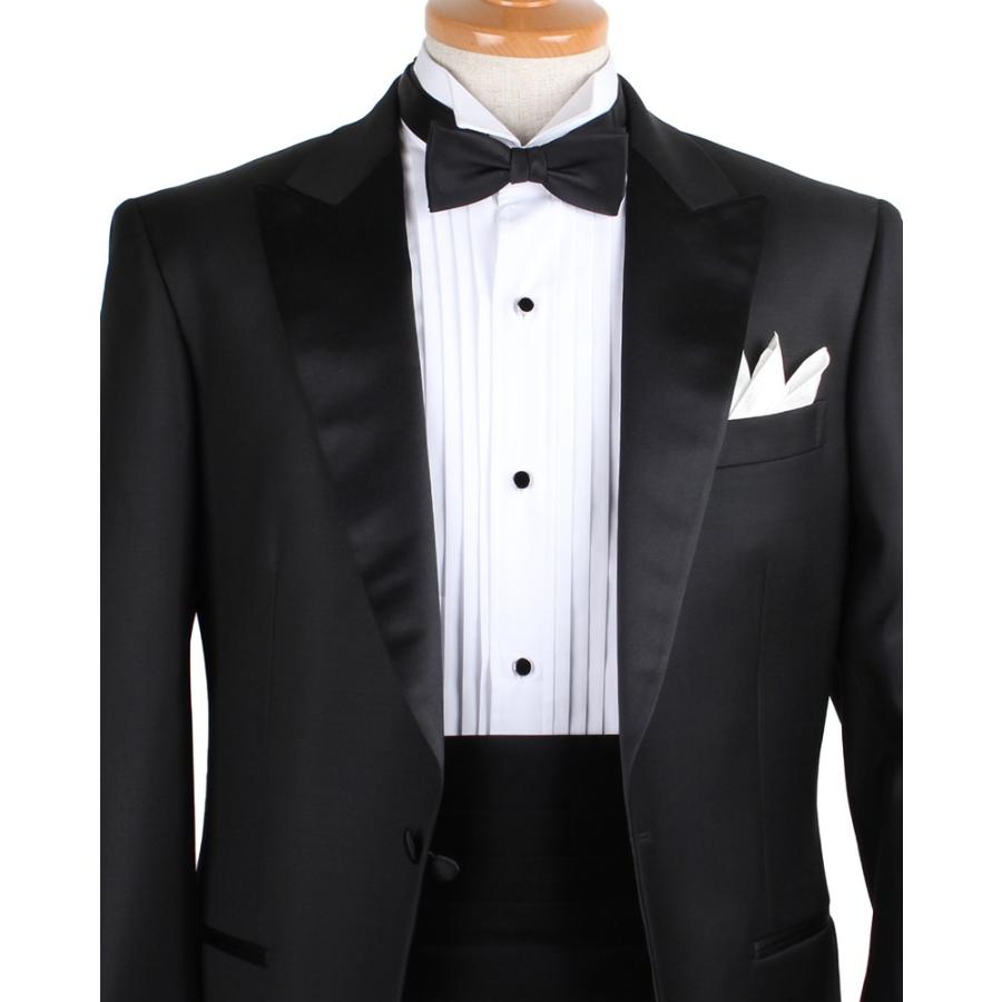 EXCY（エクシィ） 日本製シルク蝶タイ＆カマーバンド 黒無地 : EXCY