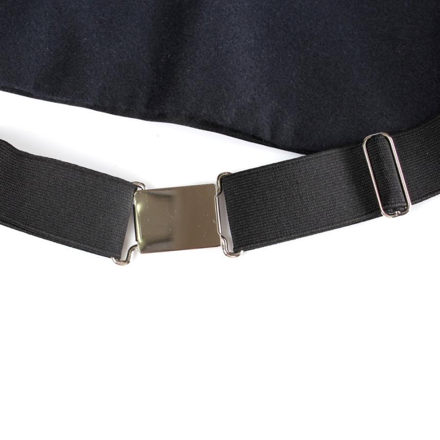 EXCY（エクシィ） 日本製シルク蝶タイ＆カマーバンド 黒無地 : EXCY