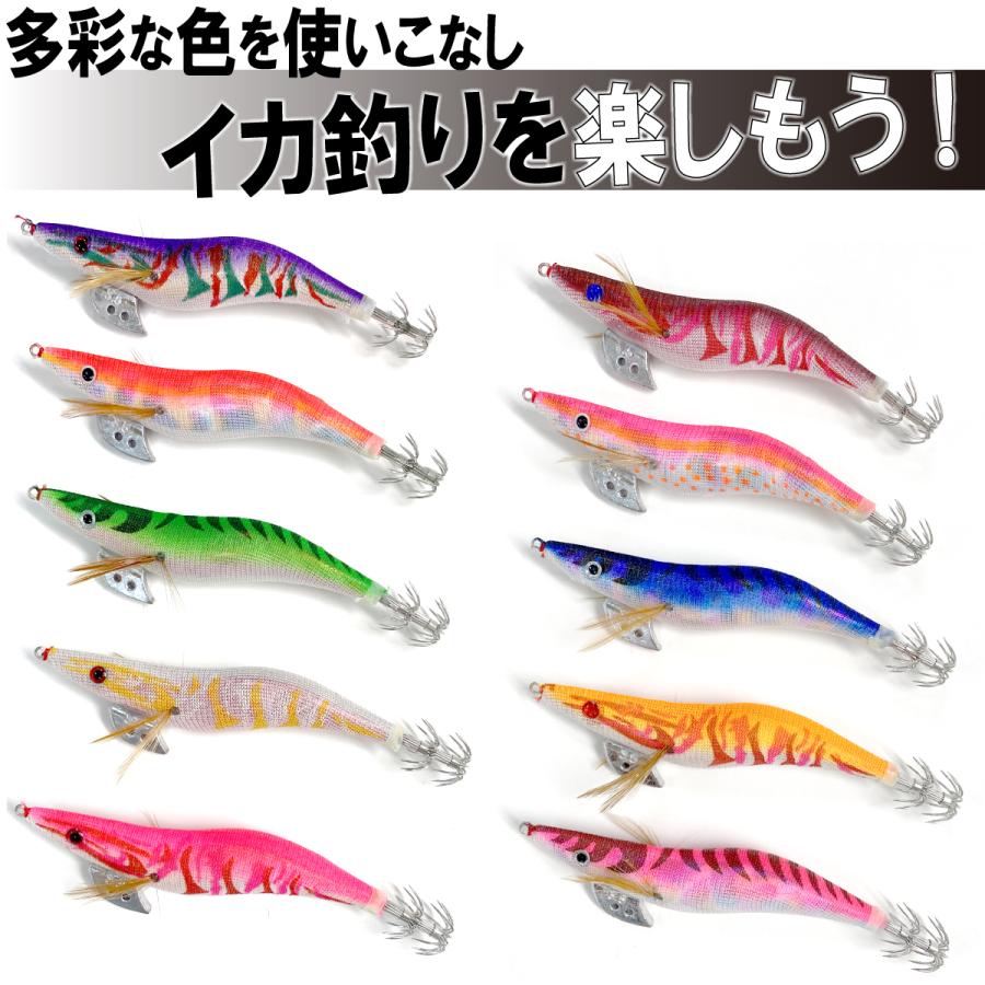エギ エギング10点 餌木 イカ釣り 3.5号 3.0号 2.5号 ルアー 収納