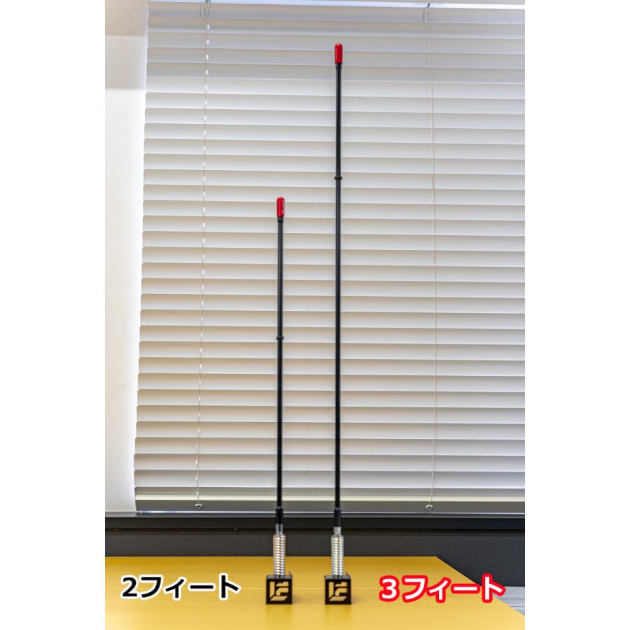 ハイラックス フラッグポール アンテナ ブラックポール 旗 スプリング