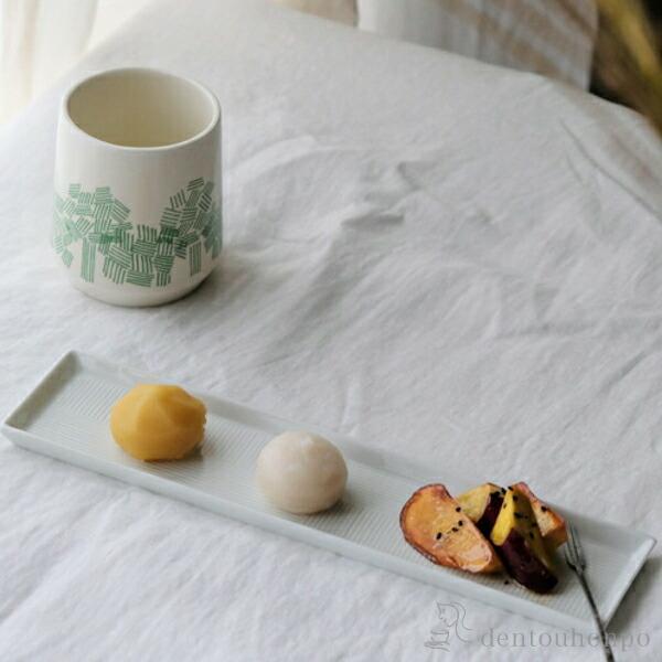 長角皿 彫刻紋 白磁 市松彫 3個セット ( 退職祝い 定年 角皿 長皿