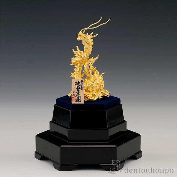 純金 瑞雲昇龍 E 28g ( 光則（金工芸） 木札名入れ有料 高級