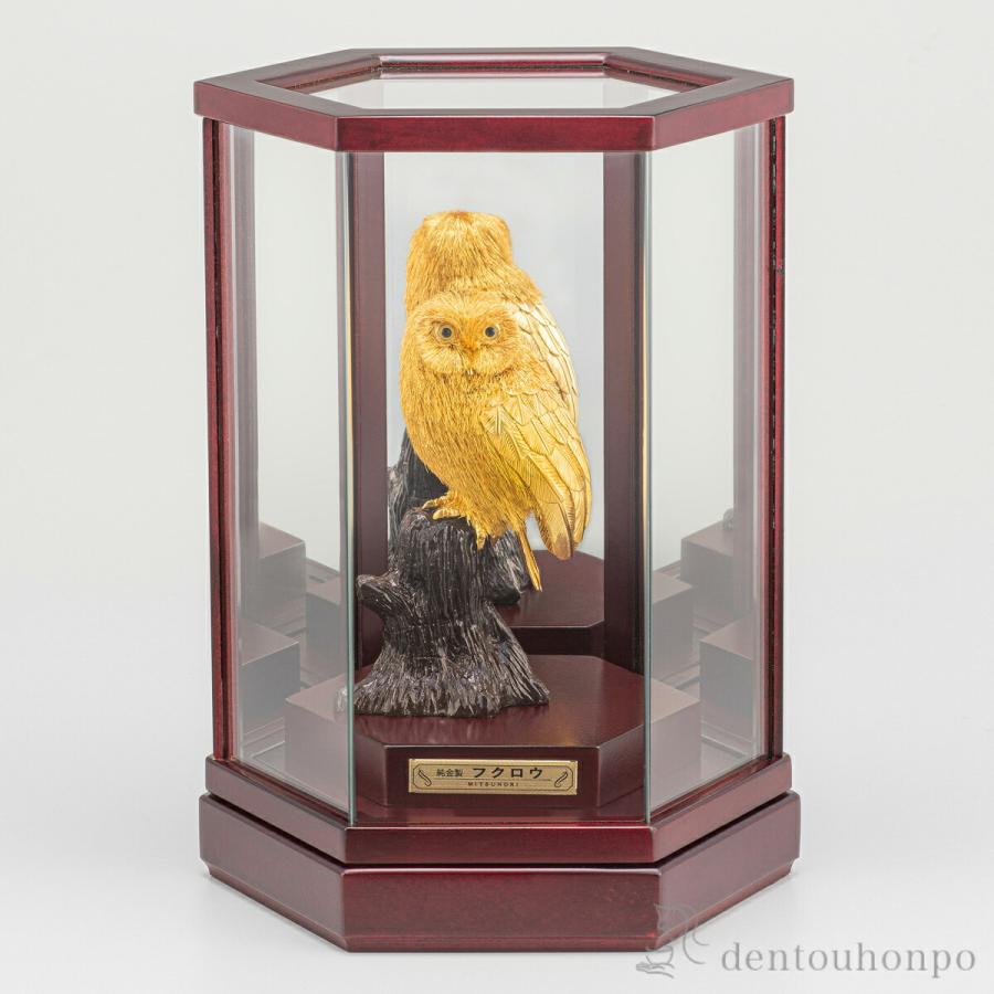 純金 フクロウ E 80g ( 光則（金工芸） 木札名入れ有料 高級