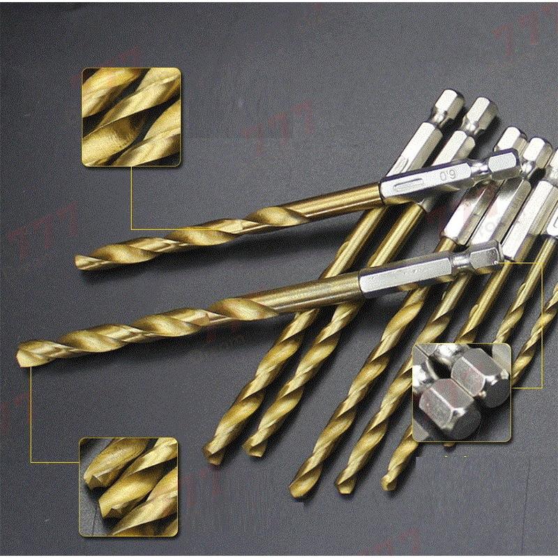 5mm 単品売り 特殊チタン製 六角軸 鉄工用 ドリル刃 工具 ドリルビット