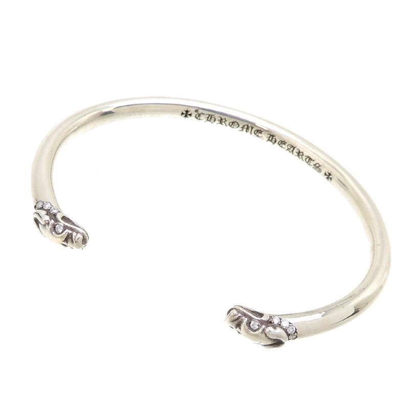 あんしん鑑定付き】クロムハーツ ダブルドック シルバーバングル