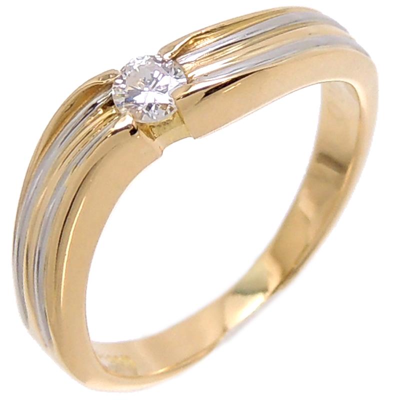 飯能本店］Non Brand ノンブランド K18 Pt900 0.10ct ダイヤモンド