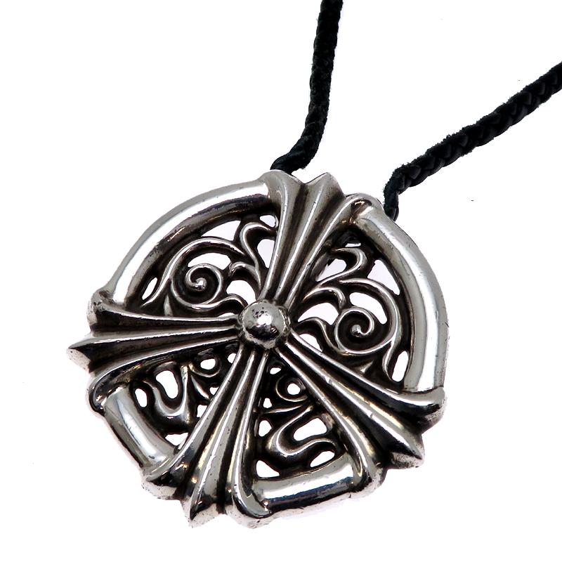 銀座店］CHROME HEARTS クロムハーツ ピース メダリオン レザー