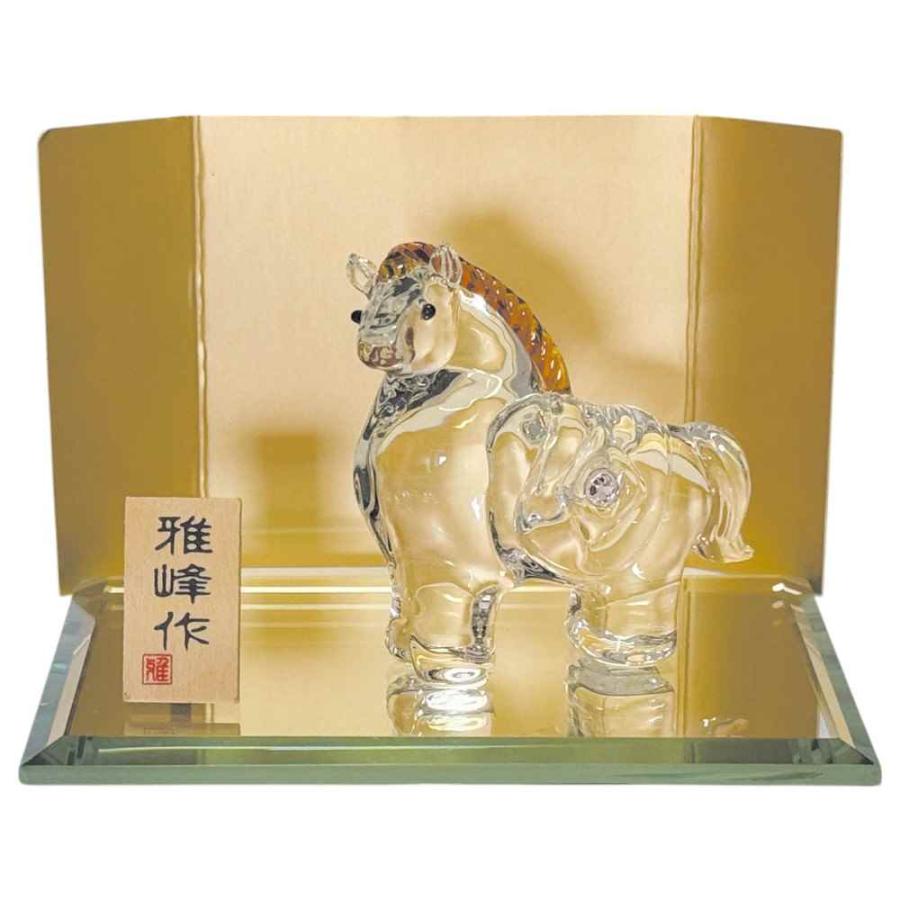 干支 午 置物 馬 うま 2026年/ クリスタル福午 /粗品 販促 景品 縁起