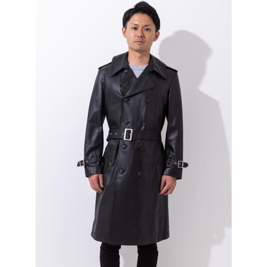 フリーダムレザー トレンチコート ラムレザー 革ジャン 本革 レザー