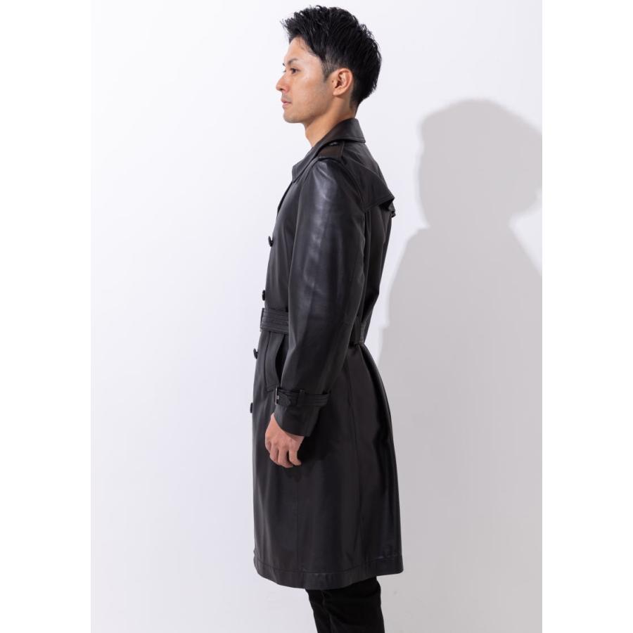 フリーダムレザー トレンチコート ラムレザー 革ジャン 本革 レザー