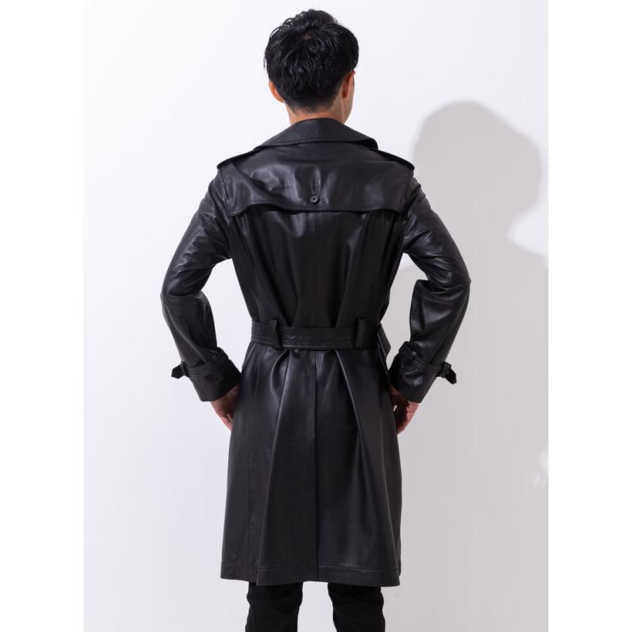 フリーダムレザー トレンチコート ラムレザー 革ジャン 本革 レザー