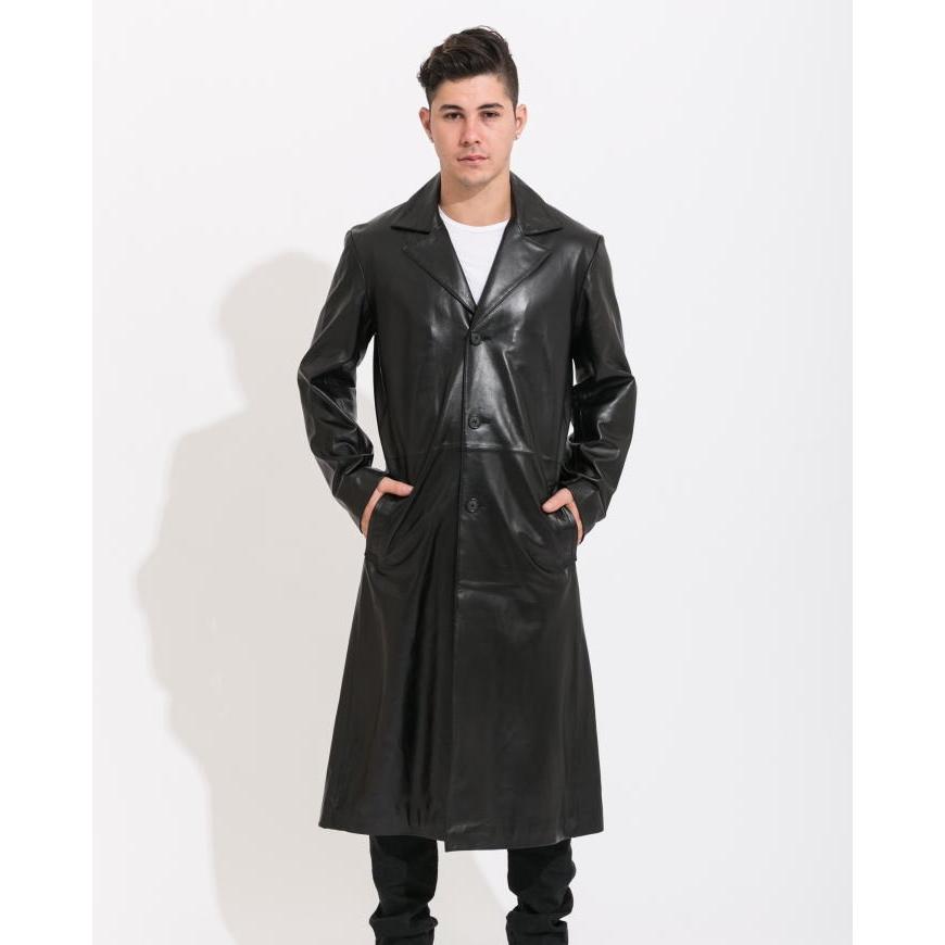 フリーダムレザー 革ジャン ラムレザー チェスターロングレザーコート