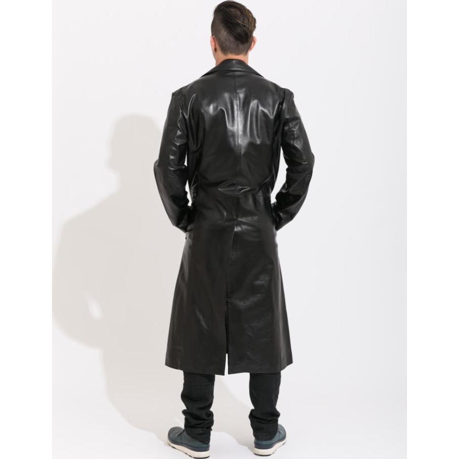 フリーダムレザー 革ジャン ラムレザー チェスターロングレザーコート