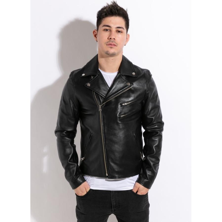 フリーダムレザー 革ジャン メンズ 本革 ダブルライダース レザー